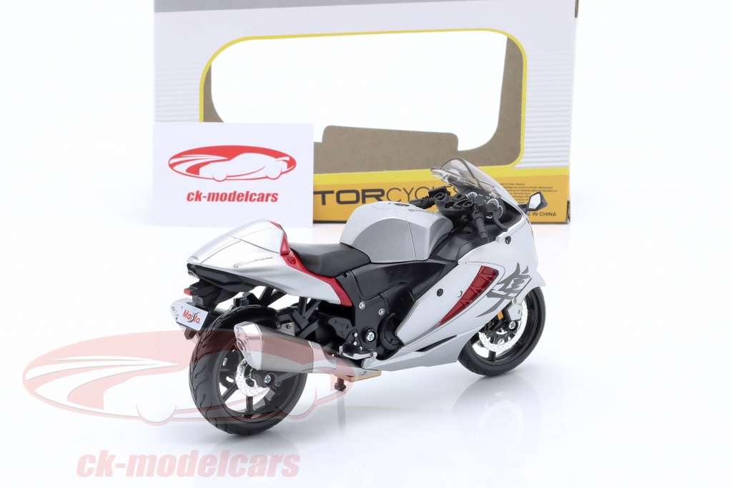 Maisto 2022 Suzuki Hayabusa Silver 1/12 Diecast Model Motorcycle Maisto 2022 Suzuki Hayabusa Silver 1/12 Diecast Model Motorcycle