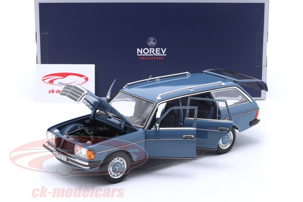 Norev 1:18 Mercedes-Benz 200 T (S123) modelo T Año de construcción 1980  azul china 183737 modelo coche 183737 3551091837374