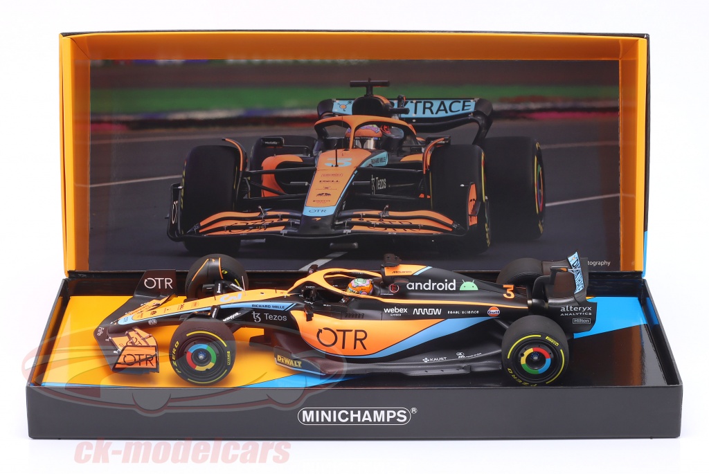 Figurine Minichamps Daniel Ricciardo McLaren MCL36 - GP D'Australie 2022 - Échelle 1:43 - Édition Limitée 222 Pièces - En Résine