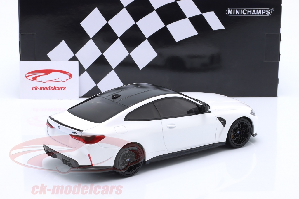 Minichamps 1:18 BMW M4 Coupe (G82) Baujahr 2020 weiß / schwarz 