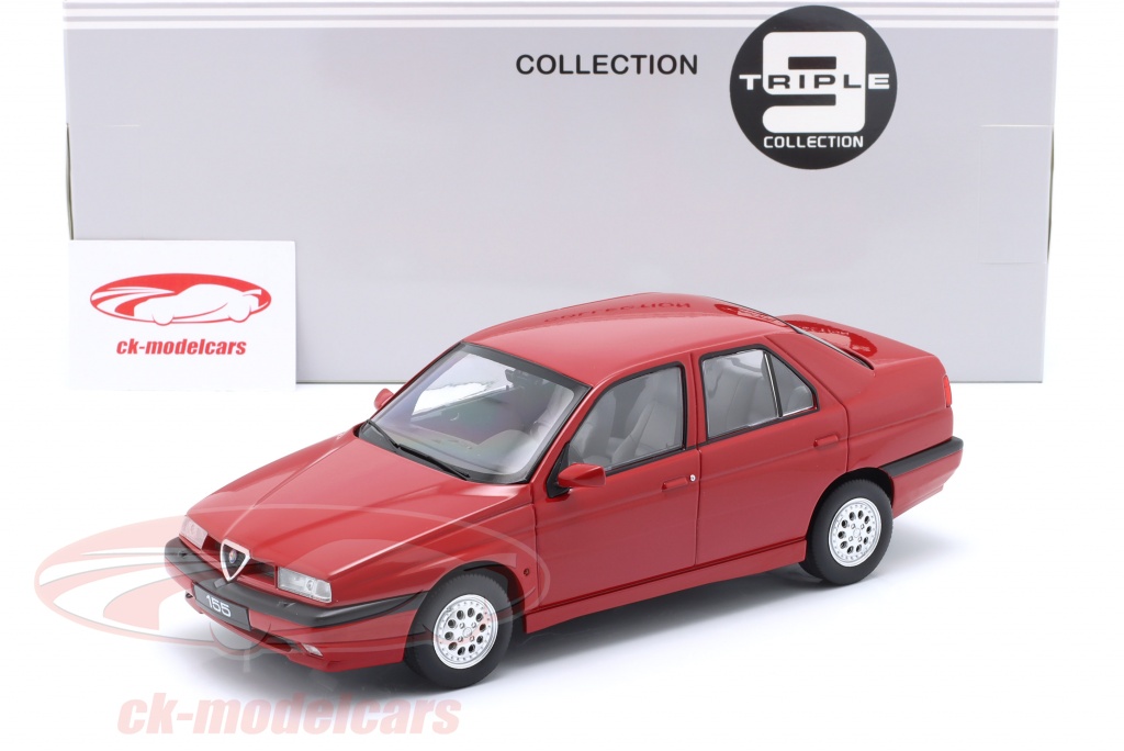 Modellauto Alfa Romeo 155, 1996 red with black interior Triple9 1:18 (Türen, Motorhaube... nicht zu öffnen!) bei