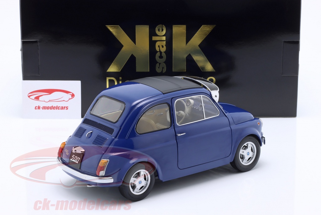 Miniature Fiat 500 F Custom 1968 Bleue – échelle 1:12 – KK Scale KKDC120063