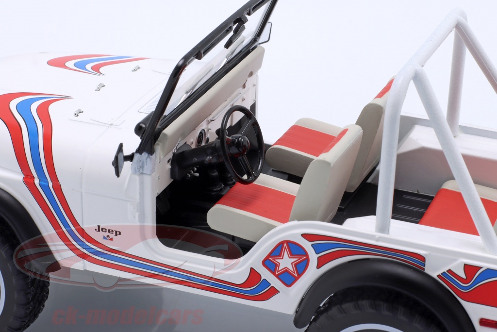 Greenlight Jeep CJ-5 1973 - Modellino Auto Da Collezione In Scala 1:18 Colore Bianco