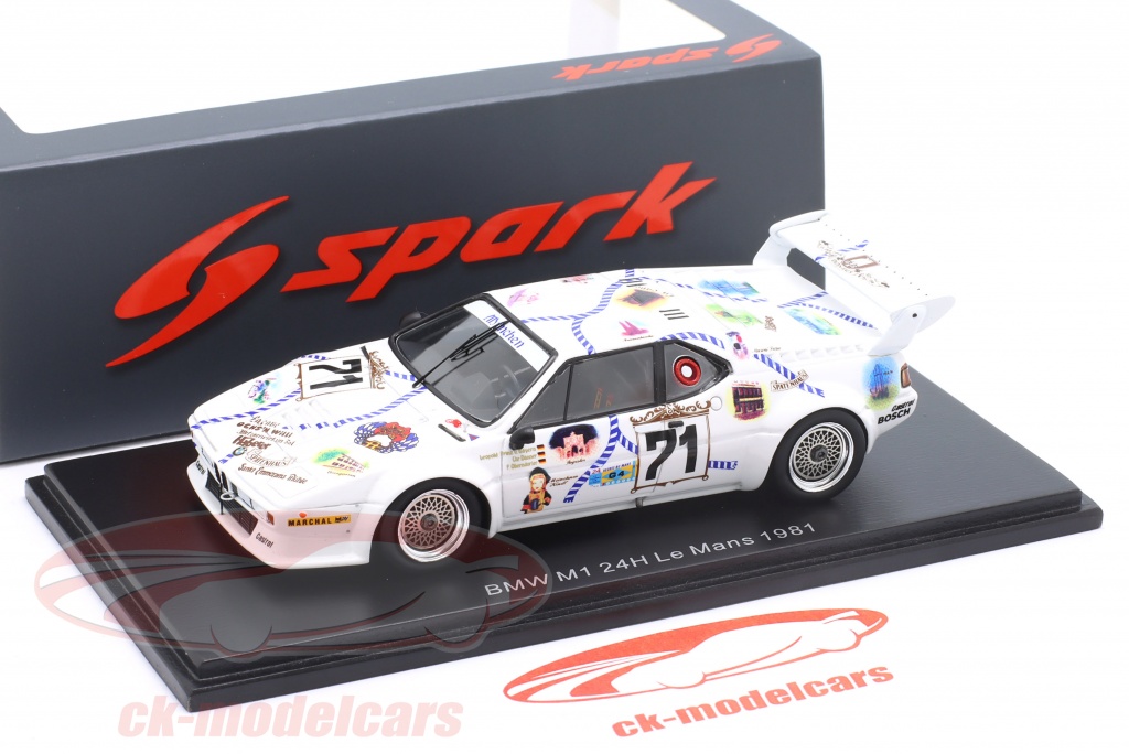 Miniature Voiture Spark 1/43 Résine – BMW M1 N°71 – 24h Du Mans 1981 (occasion)