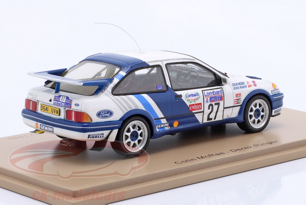 Miniature Spark 1/43 – Ford Sierra RS Cosworth N°27 – Rallye RAC 1989 – Neuf