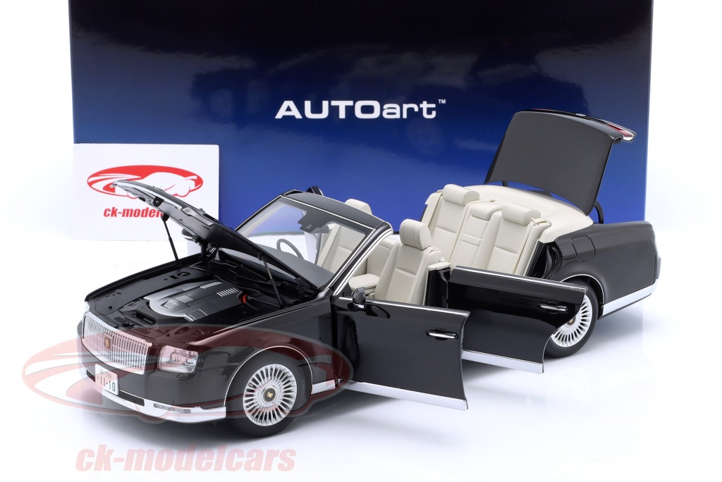AUTOart 1:18 Toyota Century Cabriolet 開ける 上 建設年 2019 黒 RHD 79531 モデル 車 ...