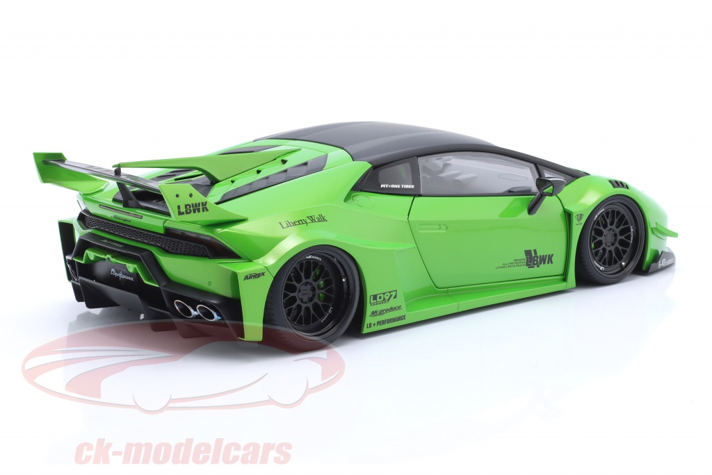 Miniature AUTOart 1/18 Lamborghini Huracan Liberty Walk LB Silhouette Works 2018, Pearl Green