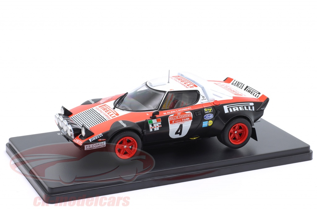 Miniature Lancia Stratos HF Rally Sanremo 1978 1:24 Ixo Salvat - Diecast Métal - Blister