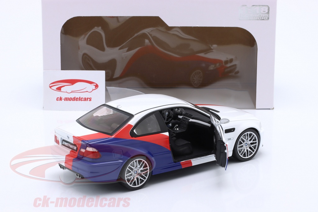 Solido 1:18 BMW M3 (E46) Streetfighter Baujahr 2000 weiß / blau 