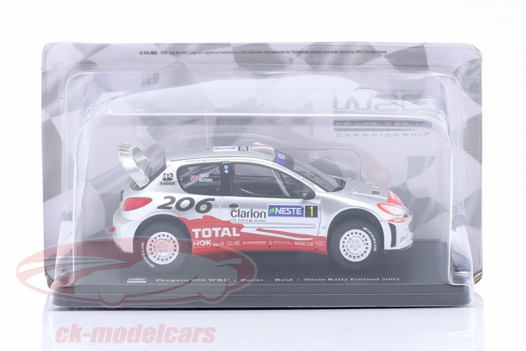 Hachette 1/24 WRC - Peugeot 206 WRC #1 Burns Neste rally finland 2002
