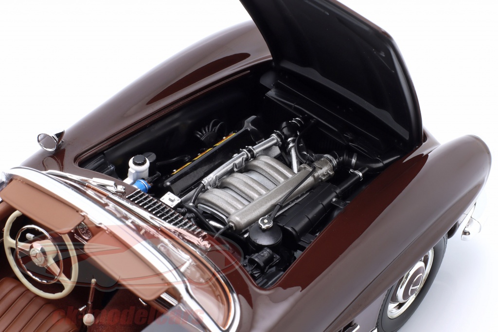 Mercedes-Benz 300 SL Roadster (W198) w/Hardtop 1957 (red) - die cast - modèle de collection - Minichamps 180039041