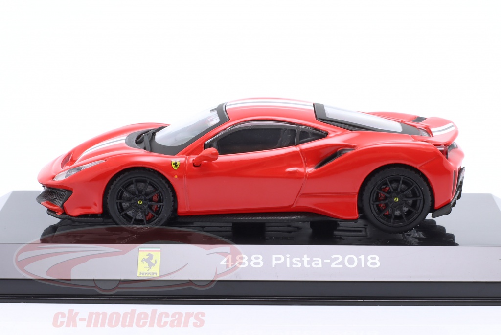 Miniaturas de Coleção: EDITORAS 1/43 Ferrari 488 Pista 2018 Red