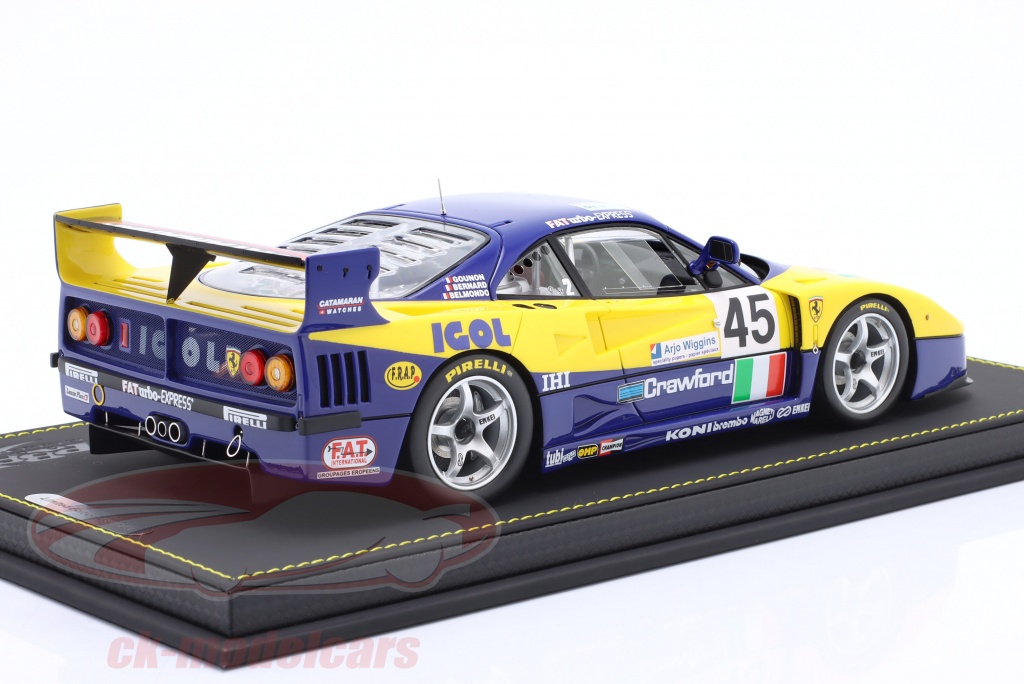 BBR 1:18 - Modelsportsvogn - Ferrari F40 LM Team Ennea Igol 24h Le Mans 1996