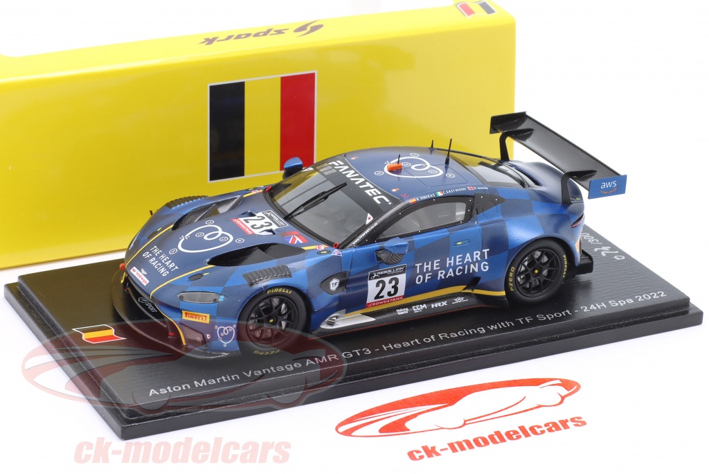 Figurine Spark 1:43 Aston Martin Vantage AMR GT3 #33 Spa 2023 (Kingsley Riegel) - Neuve SB722