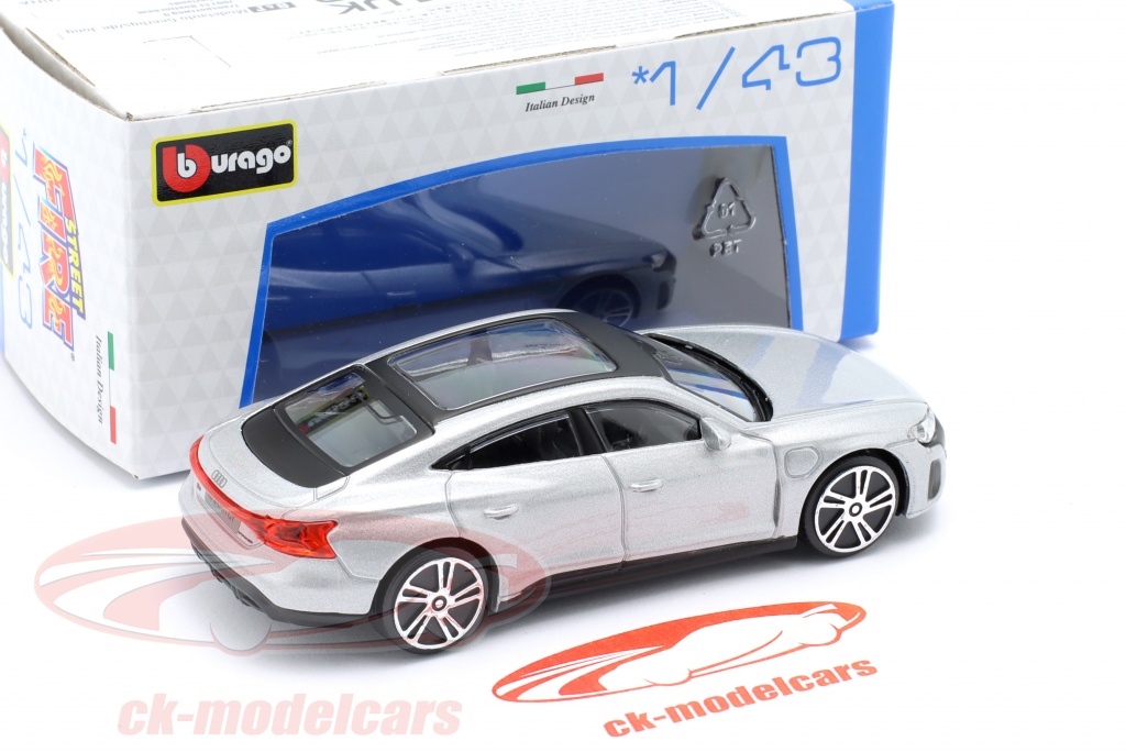 Modèle Réduit Audi RS E-Tron 2022 Argent 1/43 Burago - Neuf Sous Boîte