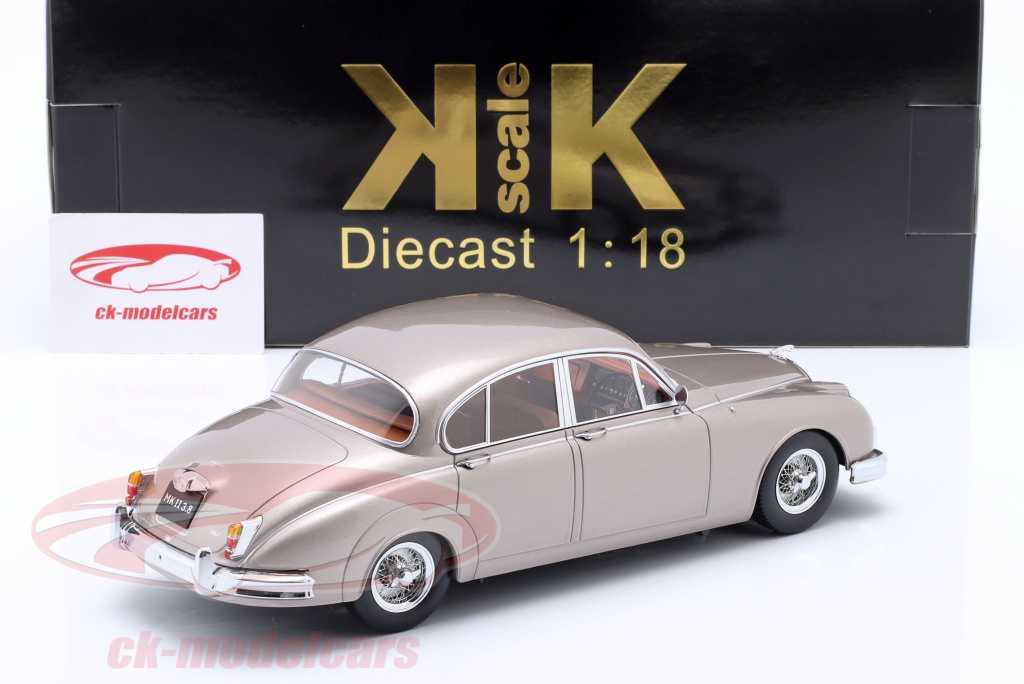 Modellauto Jaguar MK II 3.8 LHD 1959 dunkelgrau-metallic KK-Scale 1:18 Metallmodell (Türen