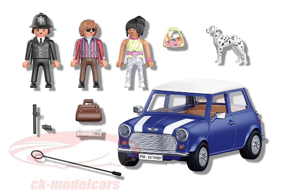Modèle Réduit Mini Cooper Racing Bleu/Blanc - Échelle 1/43 - Cararama - NEUF