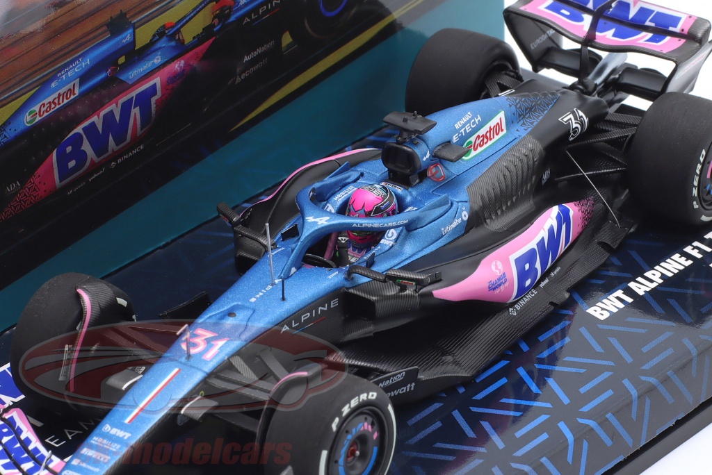 Esteban Ocon Alpine F1 Team A523 Bahreïn & Miami Gp 2023 Doppel-Set 1