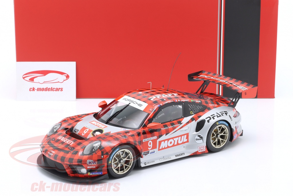 IXO 1/18 Porsche 911 GT3 R #9 GTD-Pro - Vainqueur 24h Daytona 2022 - Modèle Réduit Précommande