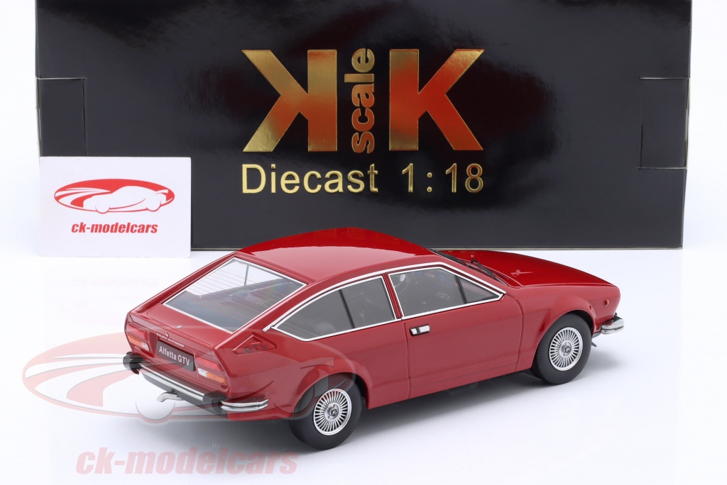 Miniature KK Scale Alfa Romeo Alfetta GTV 2000 – 1976 – Rouge – Échelle 1/18