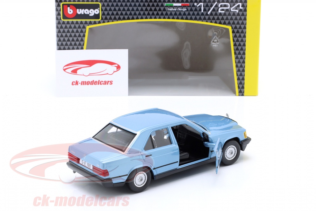 Bburago 1:24 Mercedes-Benz 190E 2.6 year 1987 diamond blue 18 