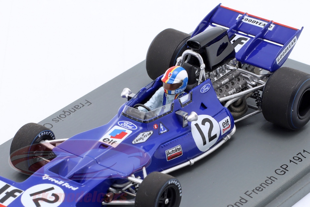 Spark 1:43 Francois Cevert Tyrrell 002 #12 2nd France GP Formula 