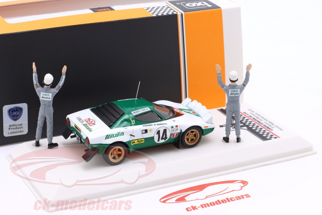 LANCIA STRATOS HF N°14 GAGNANT DU RALLY MONTECARLO 1975 AVEC FIGURINE S