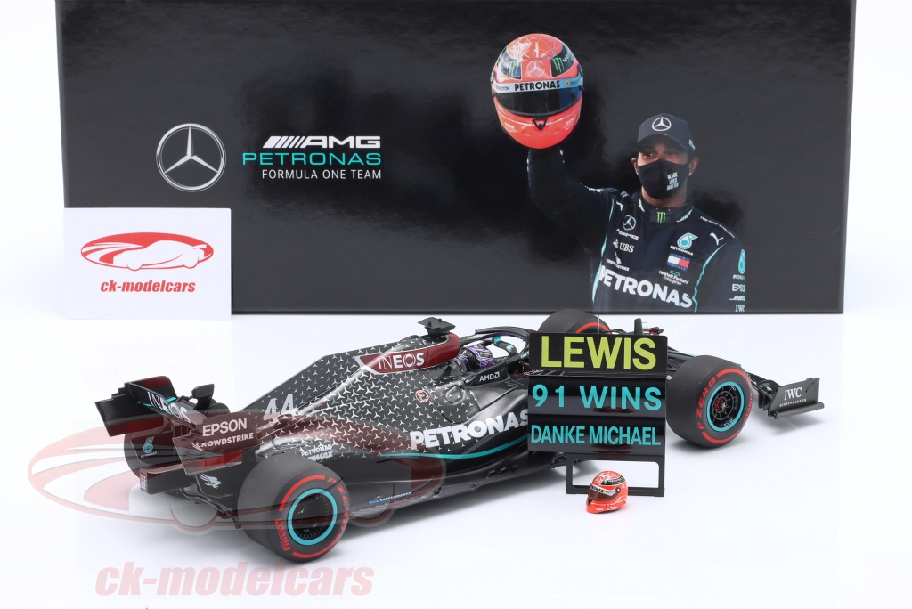 Minichamps 1:18 L. Hamilton Mercedes-AMG F1 W11 #44 91st Win Eifel 