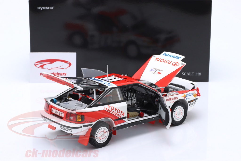 Kyosho 1/18 Toyota Celica GT-Four #3 - Vainqueur Safari Rally 1990 - Waldegard