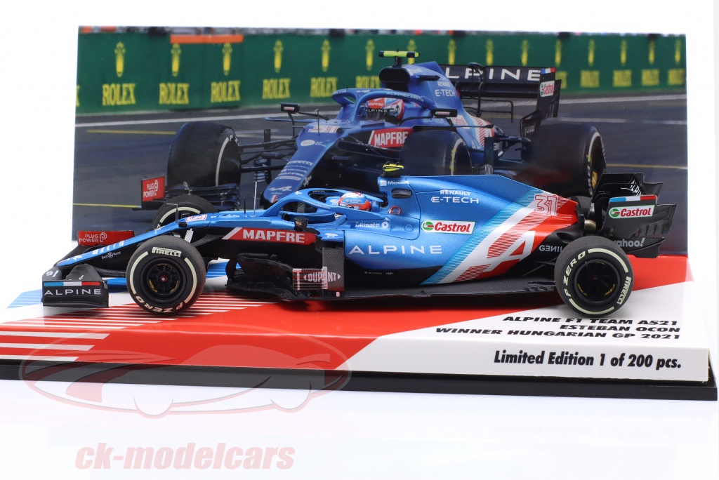 MINICHAMPS Alpine F1 A521 #14 Fernando Alonso Hungarian Gp 2021 1/43 417211214