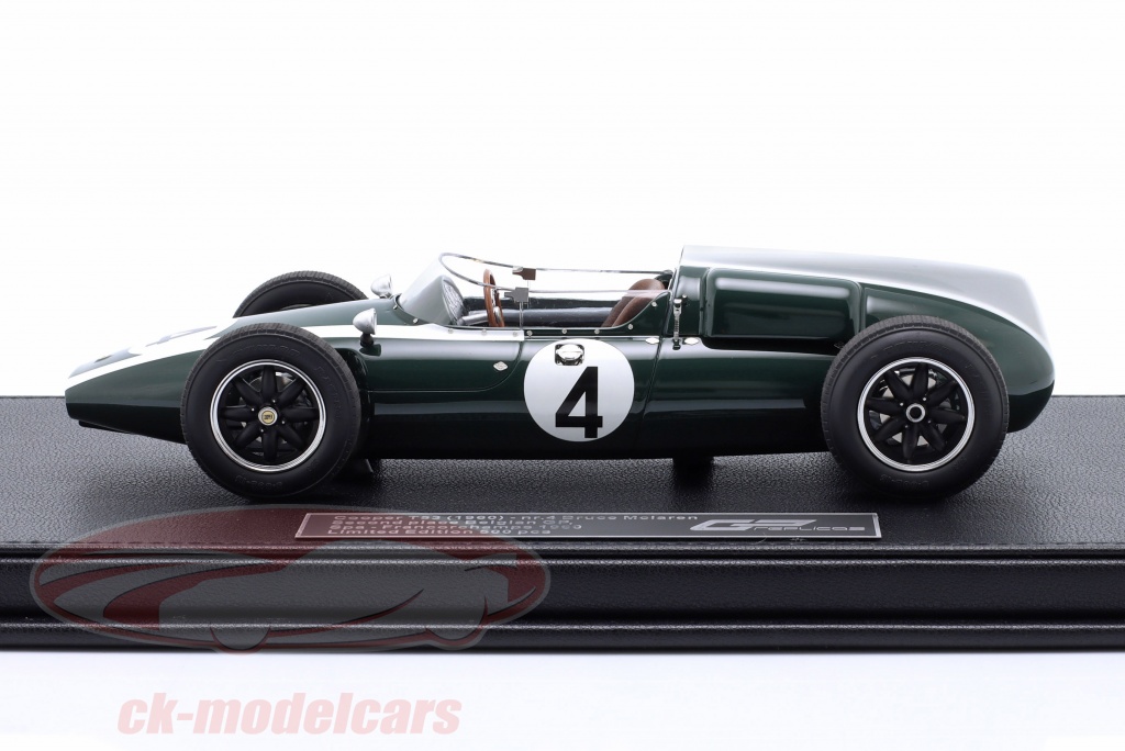 GP Replicas 1/18 Cooper F1 T53 #4 – Spa 1960 – McLaren – Avec écrin GP160C