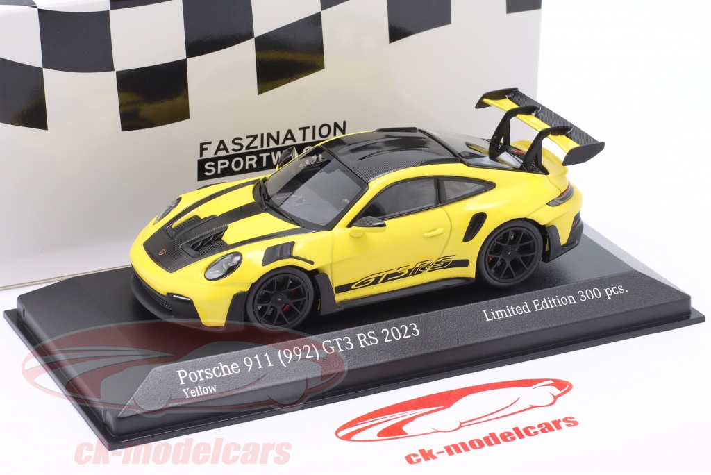 Minichamps Porsche 911 (991.2) GT2 RS Weissach 1:43 – Modellino Auto Giallo Racing In Scala Con OVP - Foto 3