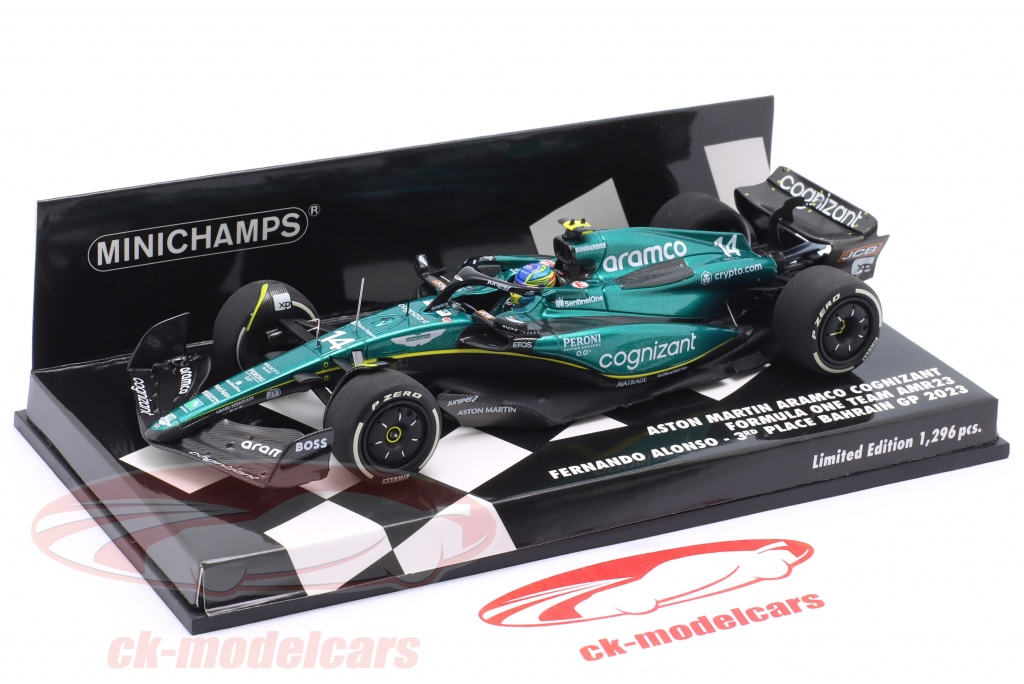 Minichamps 1:18 Fernando Alonso Aston Martin AMR23 F1 GP Bahrain 2023