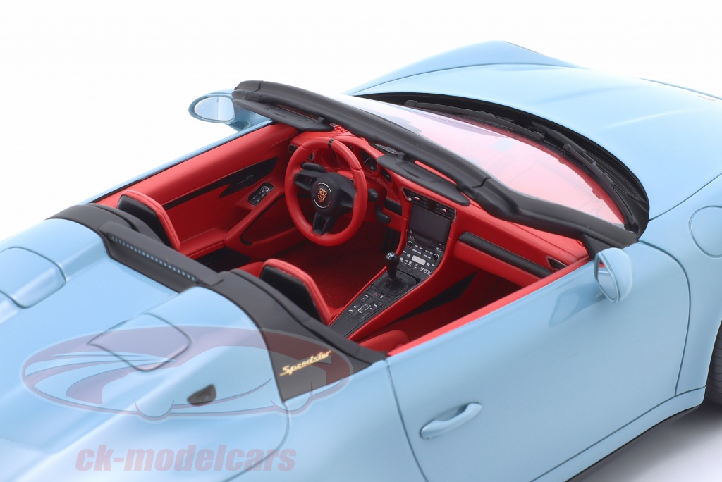 GT Spirit 1/18 Porsche 911 Speedster 2019 Résine Bleu Clair - GT408