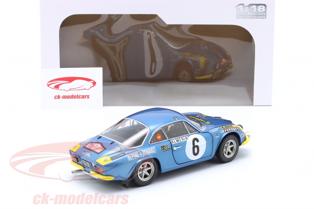 Modèle Réduit Solido 1:18 Alpine A110 1600S Rallye Monte-Carlo 1972 #6 - Bleu - Neuf - S1804207