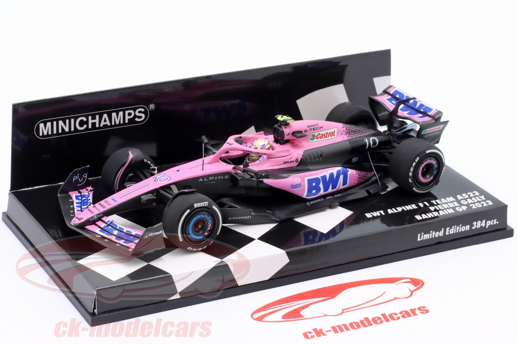 Minichamps 1/43 BWT Alpine F1 Team A523 - Gasly - Bahrain GP 2023