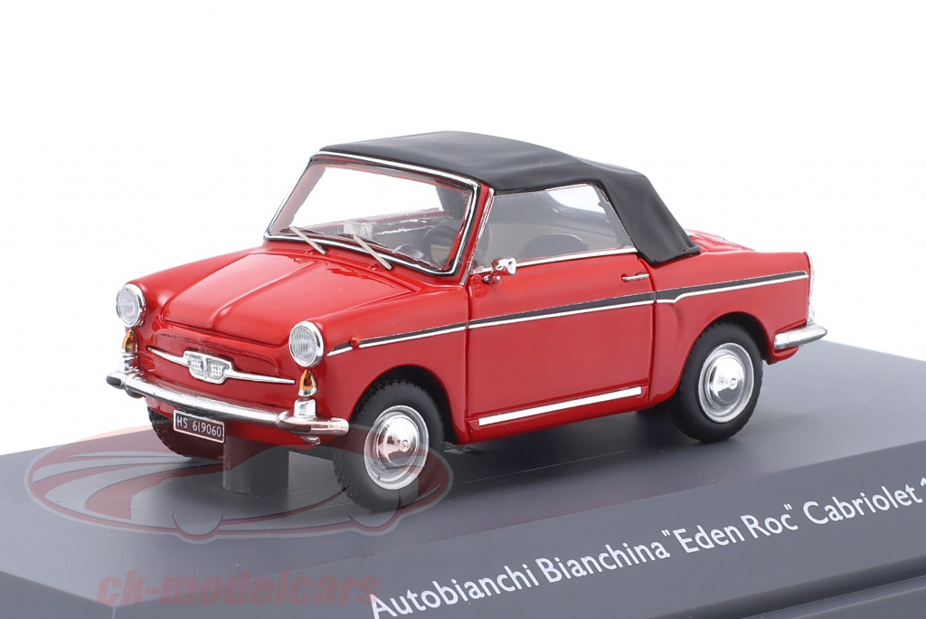 Schuco 1/43 Autobianchi Bianchina Cabriolet Eden Roc Rouge 1964 - PRO.R43 - Édition Limitée