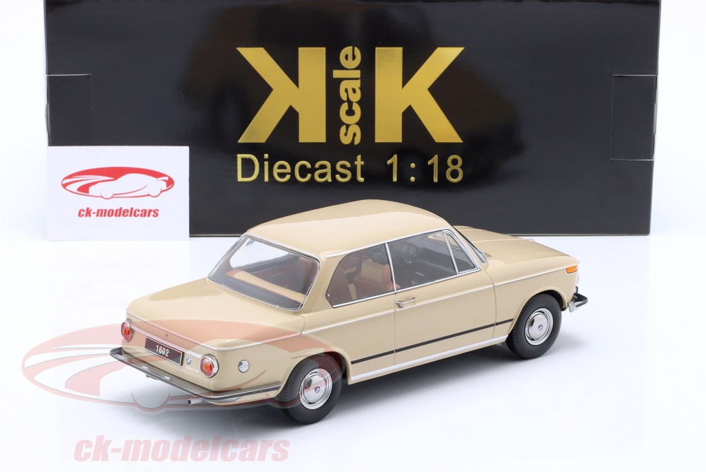 Miniature BMW 1602 Série 1 Beige 1971 - KK-Scale 1/18 - KKDC181071 - Neuf