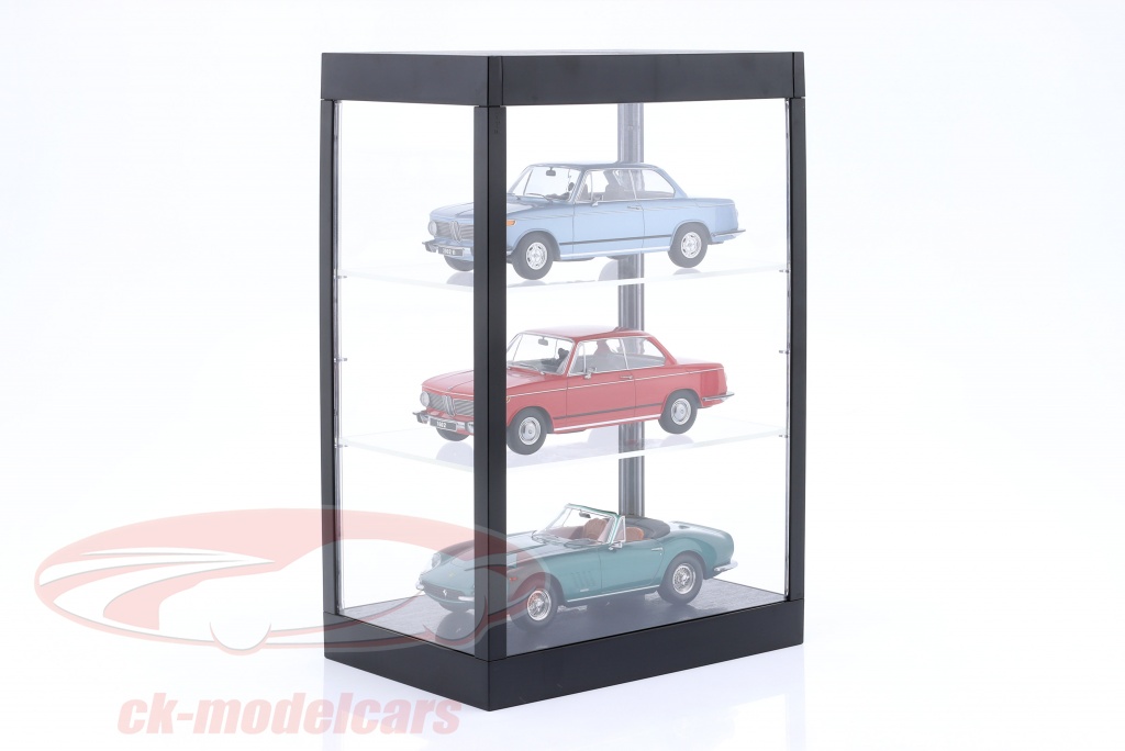 Triple 9 Boîte Vitrine Show Case 1/18 LED – Plexiglass Argent – Présentoir Lumineux Pour Miniature Voiture Collection