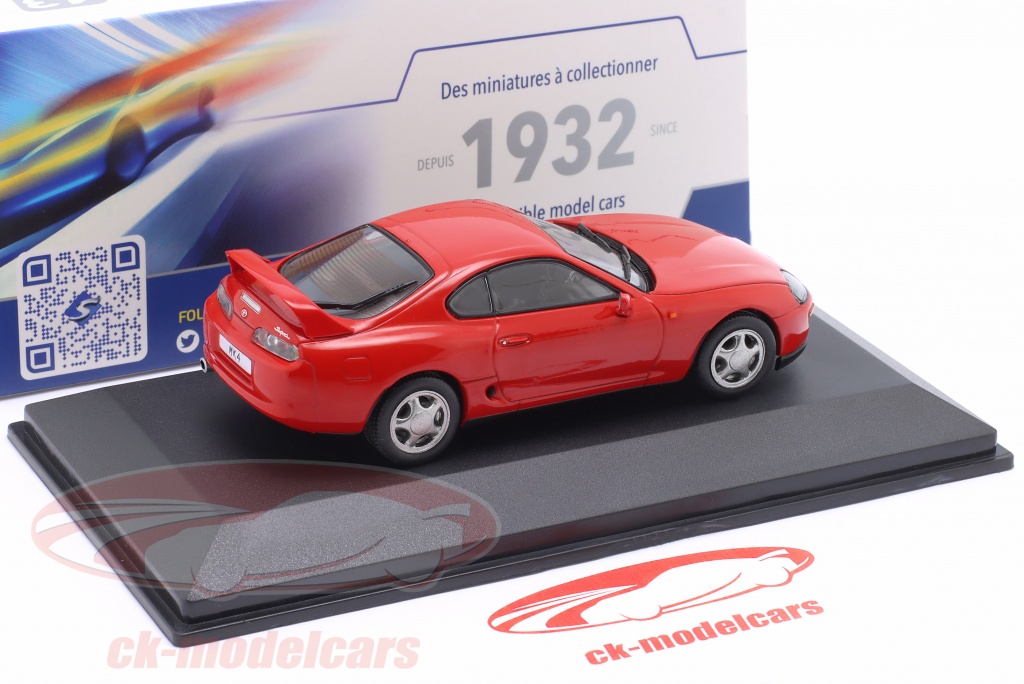 Modèle Réduit Toyota Supra MKIV 2001 Au 1/43 Par SOLIDO - Boîte Fermée, Couleur Rouge, Métal