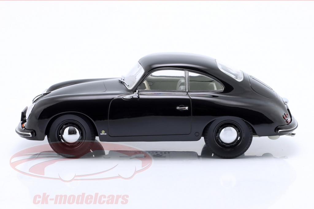 Norev 187451 Porsche 356 Coupé 1952, Colore Nero, Scala 1:18, Modellino Con Stand