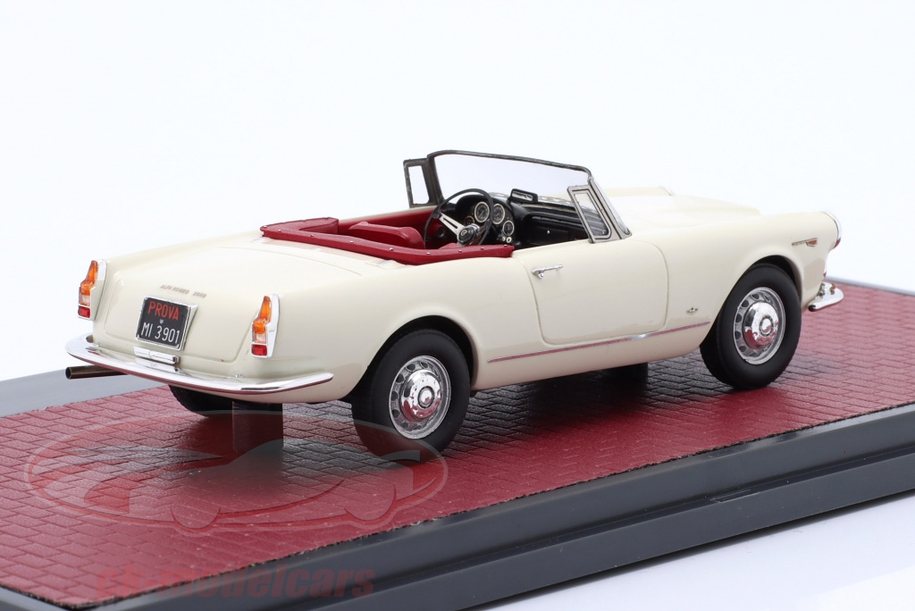 Miniature Matrix 1/43 Alfa Romeo 2600 Cabriolet 1962 – Blanche – Limitée