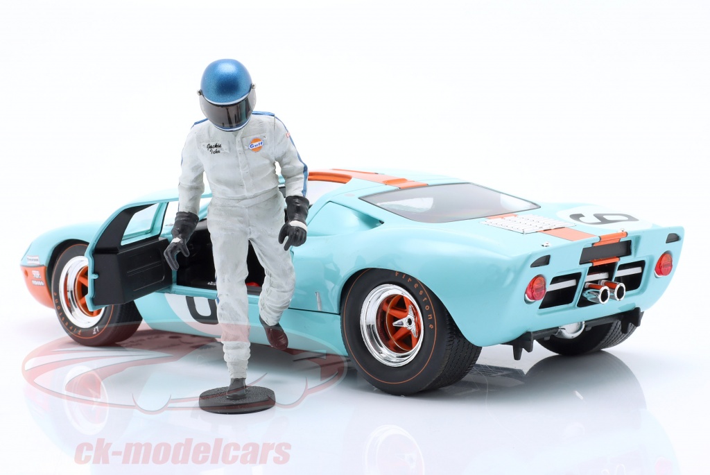 Figurine Jacky Ickx 1969, Le Mans, échelle 1/18, Résine Non Peinte (collection)