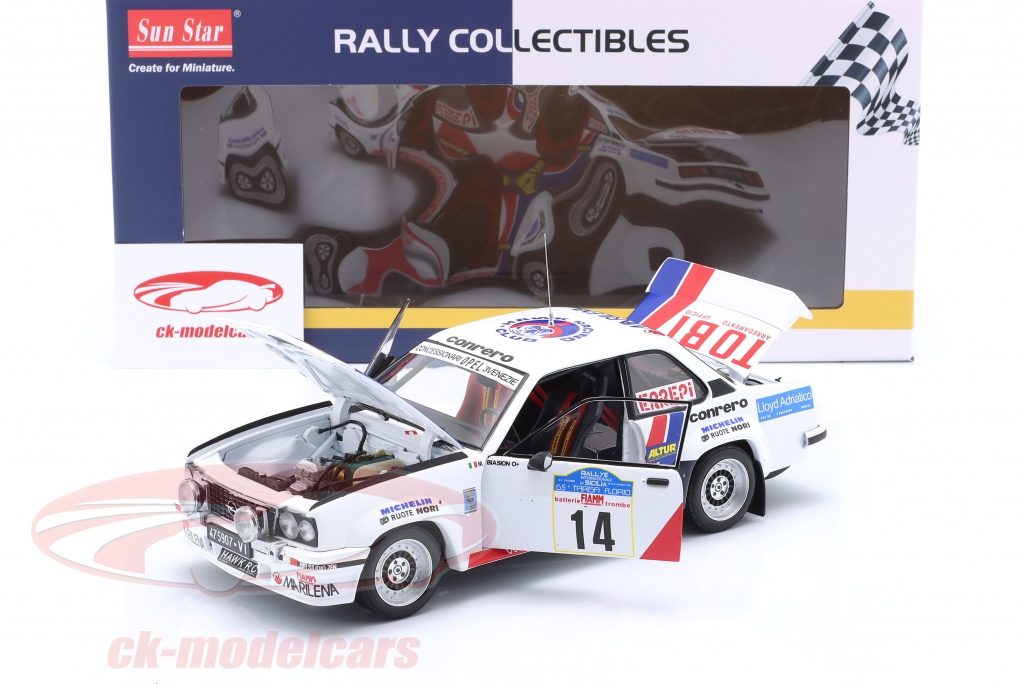 Miniature Opel Ascona 1/18 Sun Star B 400 No.4 Marlboro Rally Argentinien 1984 Y Compris Les Decals Y.Iwase/S.Thatthi
