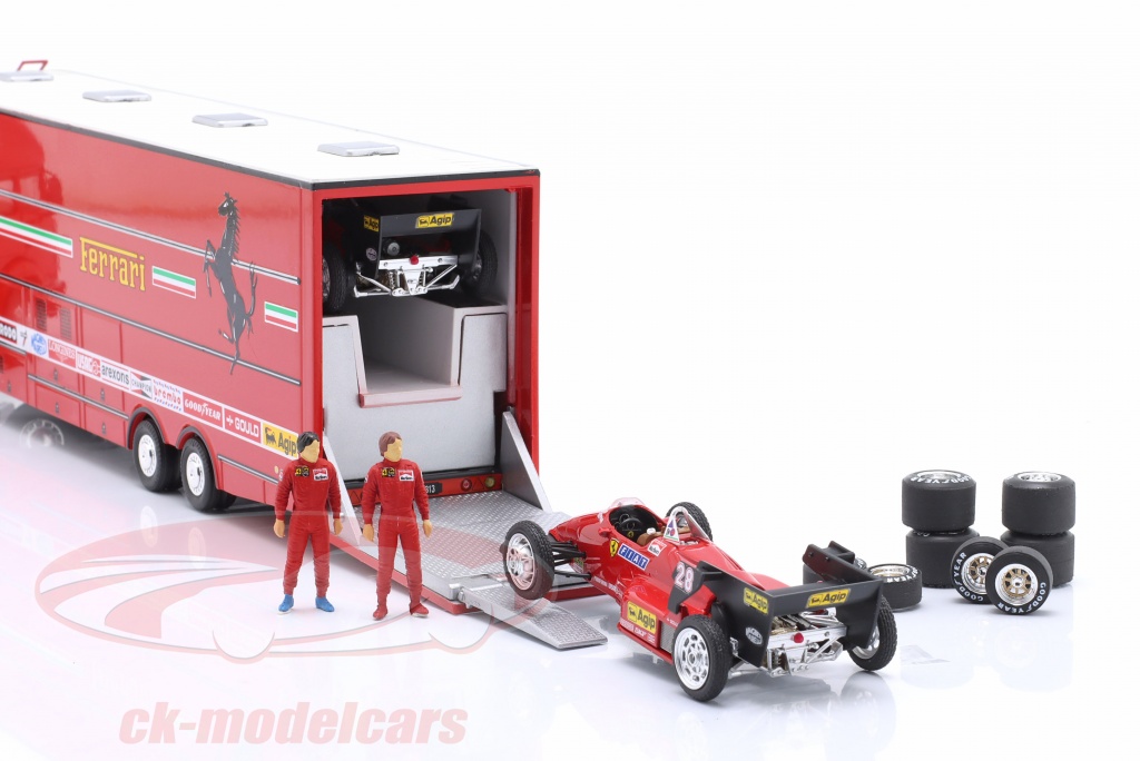 Brumm 1:43 Set レーシングトランスポーター と Ferrari 126C4 #27 