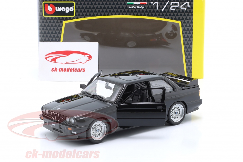 Bburago 1:24 BMW M3 (E30) Baujahr 1988 schwarz 18-21100 Modellauto 