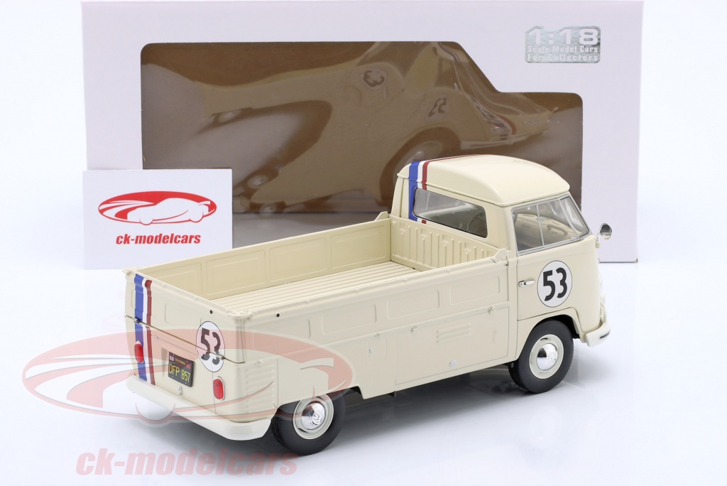 SOLIDO 1:18 Volkswagen T1 Pick Up Racer 53 Beige 1950 – Miniature Collection Avec Ouvrants