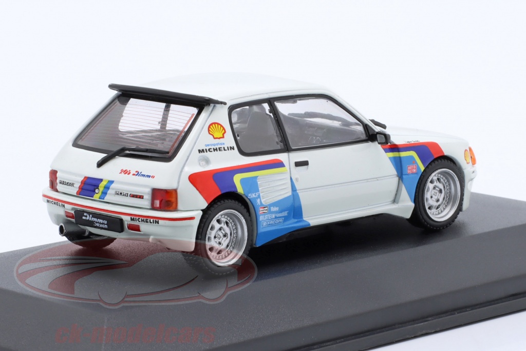 Miniature IXO ALTAY 1/43 - PEUGEOT 205 GTi Rallye Monte Carlo 1988 - État Occasion Très Bon - Boîte Plexiglas