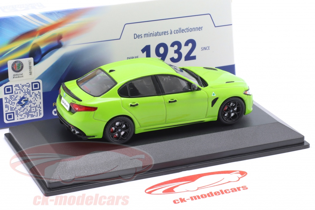 Modellino auto scala 1:43 Solido ALFA ROMEO GIULIA QUADRIFOGLIO 2019
