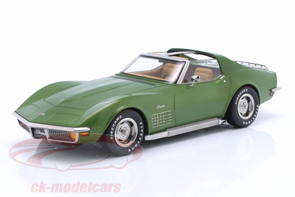KK-Scale 1:18 Chevrolet Corvette C3 建設年 1972 緑 メタリックな 
